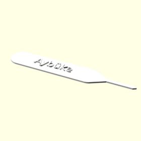 Aldım Geldi Aybüke İsme Özel Tasarım Organik Plastik Beyaz Renk 3D Baskı Kitap Ayracı