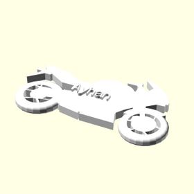 Aldım Geldi Ayhan Kişiye Özel Üretim Organik Plastik Beyaz Renk 3D Motosiklet Baskı Anahtarlık
