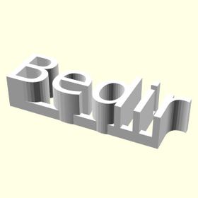 Aldım Geldi Bedir Kişiye Özel Üretim Organik Plastik Beyaz Renk 3D Baskı Dekoratif İsimlik