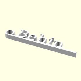 Aldım Geldi Behin Kişiye Özel Üretim Organik Plastik Zincirsiz Beyaz Renk 3D Baskı Anahtarlık