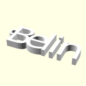 Aldım Geldi Belin Kişiye Özel Üretim Organik Plastik Zincirsiz Beyaz Renk 3D Baskı Anahtarlık