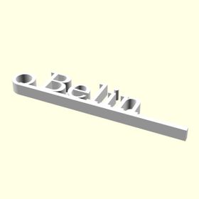 Aldım Geldi Belin Kişiye Özel Üretim Organik Plastik Zincirsiz Beyaz Renk 3D Baskı Anahtarlık