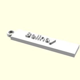 Aldım Geldi Belinay Kişiye Özel Üretim Organik Plastik Zincirsiz Beyaz Renk 3D Baskı Anahtarlık