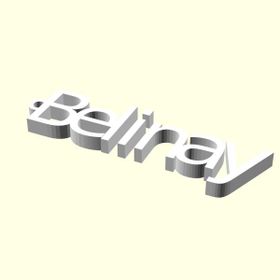 Aldım Geldi Belinay Kişiye Özel Üretim Organik Plastik Zincirsiz Beyaz Renk 3D Baskı Anahtarlık