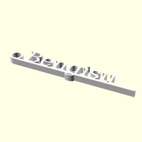Aldım Geldi Bengisu Kişiye Özel Üretim Organik Plastik Zincirsiz Beyaz Renk 3D Baskı Anahtarlık