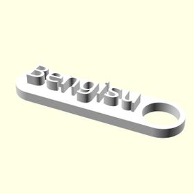 Aldım Geldi Bengisu Kişiye Özel Üretim Organik Plastik Zincirsiz Beyaz Renk 3D Baskı Anahtarlık