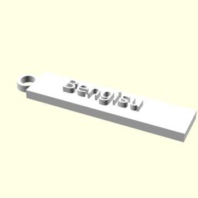 Aldım Geldi Bengisu Kişiye Özel Üretim Organik Plastik Zincirsiz Beyaz Renk 3D Baskı Anahtarlık