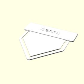 Aldım Geldi Bensu İsme Özel Tasarım Organik Plastik Beyaz Renk 3D Baskı Kitap Ayracı
