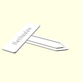 Aldım Geldi Berhudan İsme Özel Tasarım Organik Plastik Beyaz Renk 3D Baskı Kitap Ayracı