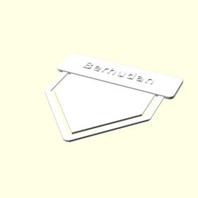 Aldım Geldi Berhudan İsme Özel Tasarım Organik Plastik Beyaz Renk 3D Baskı Kitap Ayracı