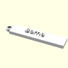 Aldım Geldi Berna Kişiye Özel Üretim Organik Plastik Beyaz Renk 3D Baskı Zincirsiz Anahtarlık