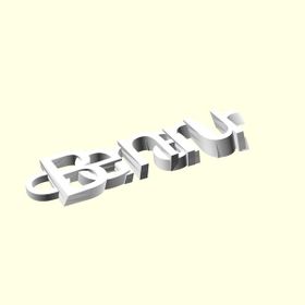 Aldım Geldi Bernanur Kişiye Özel Üretim Organik Plastik Beyaz Renk 3D Baskı Zincirsiz Anahtarlık
