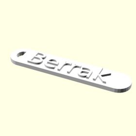 Aldım Geldi Berrak Kişiye Özel Zincirsiz Organik Plastikten Hediyelik Künye