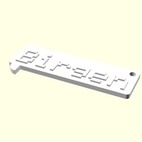 Aldım Geldi Birgen Kişiye Özel Üretim Organik Plastik Beyaz Renk 3D Baskı Zincirsiz Anahtarlık