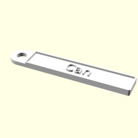 Aldım Geldi Can Kişiye Özel Üretim Organik Plastik Beyaz Renk 3D Baskı Zincirsiz Anahtarlık