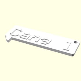 Aldım Geldi Cangül Kişiye Özel Üretim Organik Plastik Beyaz Renk 3D Baskı Zincirsiz Anahtarlık