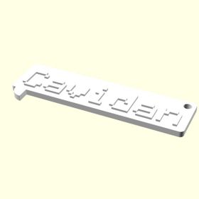 Aldım Geldi Cavidan Kişiye Özel Üretim Organik Plastik Beyaz Renk 3D Baskı Zincirsiz Anahtarlık
