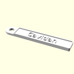 Aldım Geldi Cavidan Kişiye Özel Üretim Organik Plastik Beyaz Renk 3D Baskı Zincirsiz Anahtarlık
