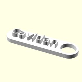 Aldım Geldi Cavidan Kişiye Özel Üretim Organik Plastik Beyaz Renk 3D Baskı Zincirsiz Anahtarlık