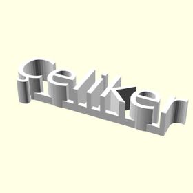 Aldım Geldi Çeliker Kişiye Özel Üretim Organik Plastik Beyaz Renk 3D Baskı Dekoratif İsimlik