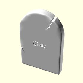 Aldım Geldi Çilay Kişiye Özel Üretim Organik Plastik Beyaz Renk 3D Baskı Dekoratif Mezar Taşı
