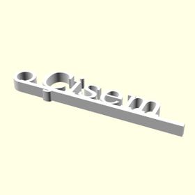 Aldım Geldi Çisem Kişiye Özel Üretim Organik Plastik Beyaz Renk 3D Baskı Zincirsiz Anahtarlık