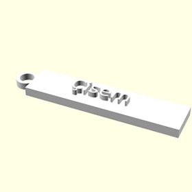 Aldım Geldi Çisem Kişiye Özel Üretim Organik Plastik Beyaz Renk 3D Baskı Zincirsiz Anahtarlık