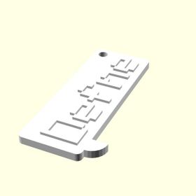 Aldım Geldi Defne Kişiye Özel Üretim Organik Plastik Beyaz Renk 3D Baskı Zincirsiz Anahtarlık
