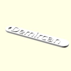 Aldım Geldi Demircan Kişiye Özel Üretim Organik Plastik Beyaz Renk 3D Baskı Zincirsiz Anahtarlık