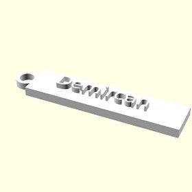 Aldım Geldi Demircan Kişiye Özel Üretim Organik Plastik Beyaz Renk 3D Baskı Zincirsiz Anahtarlık