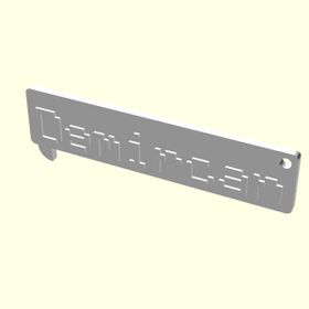 Aldım Geldi Demircan Kişiye Özel Üretim Organik Plastik Beyaz Renk 3D Baskı Zincirsiz Anahtarlık