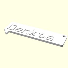 Aldım Geldi Denktaş Kişiye Özel Üretim Organik Plastik Beyaz Renk 3D Baskı Zincirsiz Anahtarlık