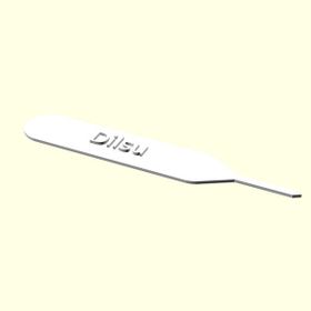 Aldım Geldi Dilsu İsme Özel Tasarım Organik Plastik Beyaz Renk 3D Baskı Kitap Ayracı