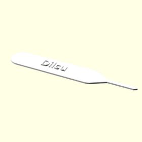 Aldım Geldi Dilsu İsme Özel Tasarım Organik Plastik Beyaz Renk 3D Baskı Kitap Ayracı