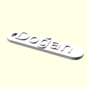 Aldım Geldi Doğan Kişiye Özel Zincirsiz Organik Plastikli Hediyelik Künye