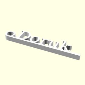 Aldım Geldi Doruk Kişiye Özel Üretim Organik Plastik Zincirsiz Beyaz Renk 3D Baskı Anahtarlık