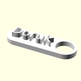 Aldım Geldi Doruk Kişiye Özel Üretim Organik Plastik Zincirsiz Beyaz Renk 3D Baskı Anahtarlık