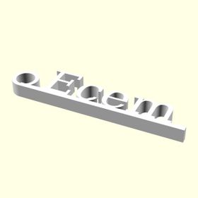 Aldım Geldi Ecem Kişiye Özel Üretim Organik Plastik Beyaz Renk 3D Baskı Zincirsiz Anahtarlık