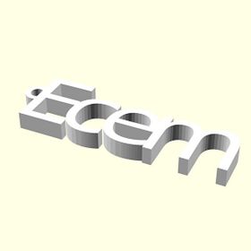 Aldım Geldi Ecem Kişiye Özel Üretim Organik Plastik Beyaz Renk 3D Baskı Zincirsiz Anahtarlık