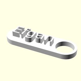 Aldım Geldi Efgan Kişiye Özel Üretim Organik Plastik Zincirsiz Beyaz Renk 3D Baskı Anahtarlık