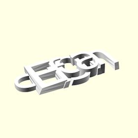Aldım Geldi Efgan Kişiye Özel Üretim Organik Plastik Zincirsiz Beyaz Renk 3D Baskı Anahtarlık
