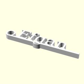 Aldım Geldi Efgan Kişiye Özel Üretim Organik Plastik Zincirsiz Beyaz Renk 3D Baskı Anahtarlık