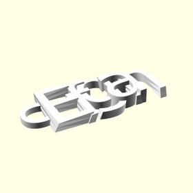 Aldım Geldi Efgan Kişiye Özel Üretim Organik Plastik Zincirsiz Beyaz Renk 3D Baskı Anahtarlık