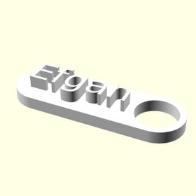 Aldım Geldi Efgan Kişiye Özel Üretim Organik Plastik Zincirsiz Beyaz Renk 3D Baskı Anahtarlık