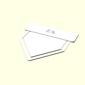 Aldım Geldi Ela İsme Özel Tasarım Organik Plastik Beyaz Renk 3D Baskı Kitap Ayracı