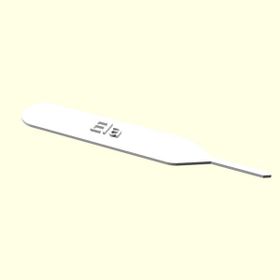 Aldım Geldi Ela İsme Özel Tasarım Organik Plastik Beyaz Renk 3D Baskı Kitap Ayracı