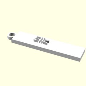 Aldım Geldi Eliz Kişiye Özel Üretim Organik Plastik Zincirsiz Beyaz Renk 3D Baskı Anahtarlık