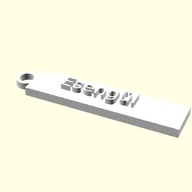 Aldım Geldi Esengül Kişiye Özel Üretim Organik Plastik Zincirsiz Beyaz Renk 3D Baskı Anahtarlık