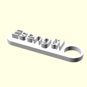 Aldım Geldi Esengül Kişiye Özel Üretim Organik Plastik Zincirsiz Beyaz Renk 3D Baskı Anahtarlık