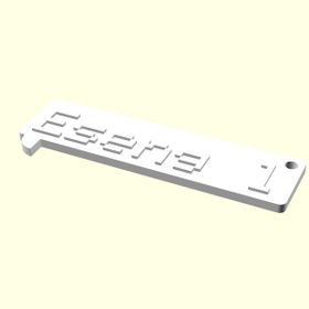 Aldım Geldi Esengül Kişiye Özel Üretim Organik Plastik Zincirsiz Beyaz Renk 3D Baskı Anahtarlık